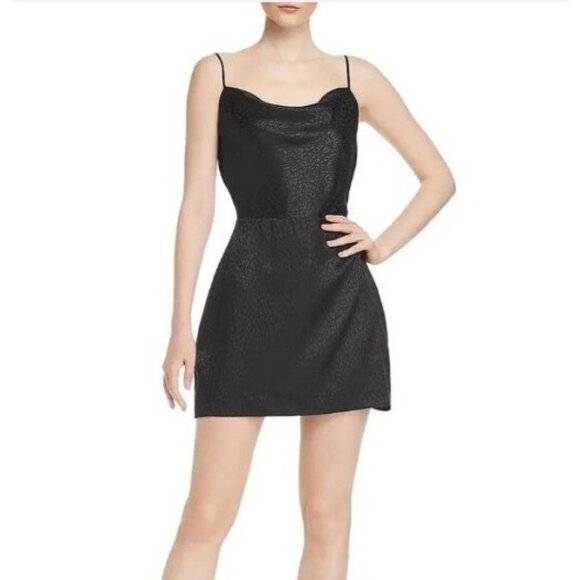 Kendall & Kylie Sleeveless Lace Up Back Mini Dress Black Animal Print Size 0/2 - Picture 1 of 14